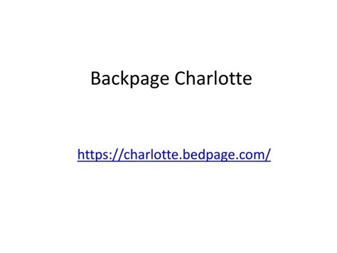 Back page charlotte. Things To Know About Back page charlotte. 